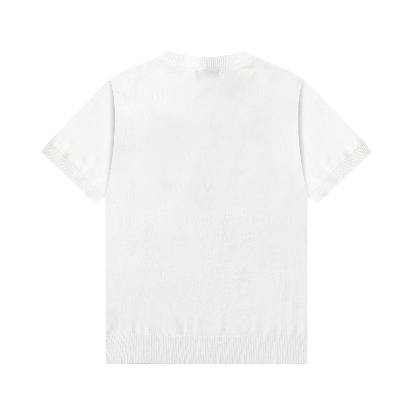 Knitted crew neck cotton T-shirt