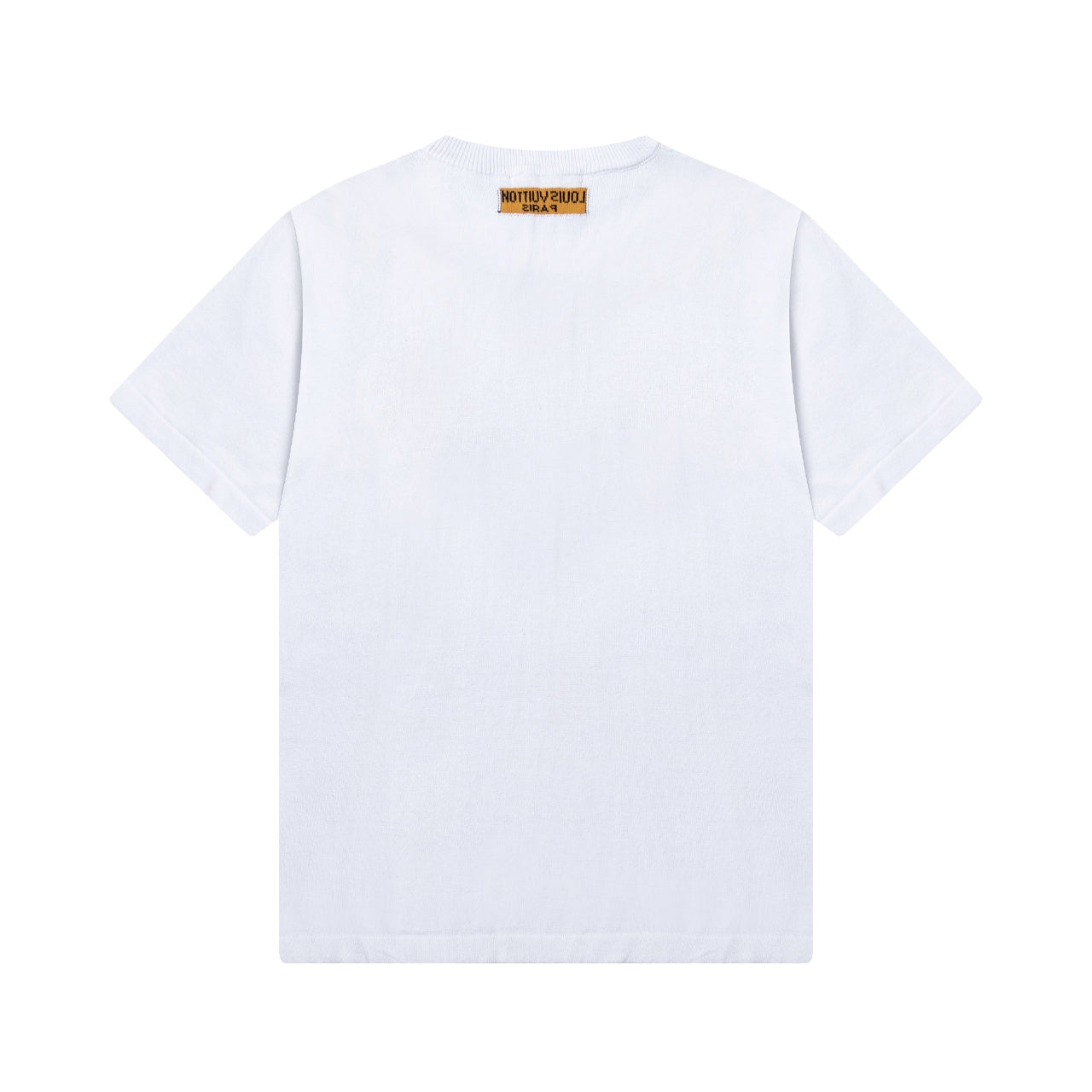 Knitted jacquard collar cotton T-shirt