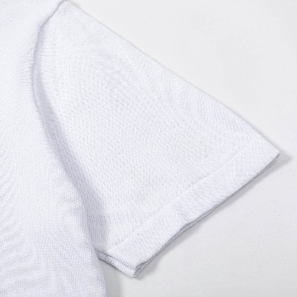 Knitted jacquard collar cotton T-shirt