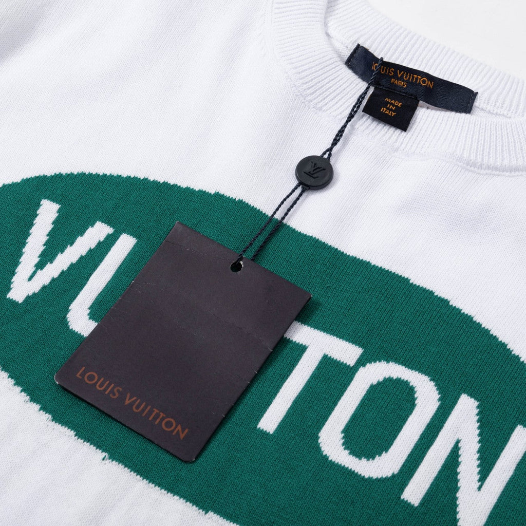 Knitted jacquard collar cotton T-shirt