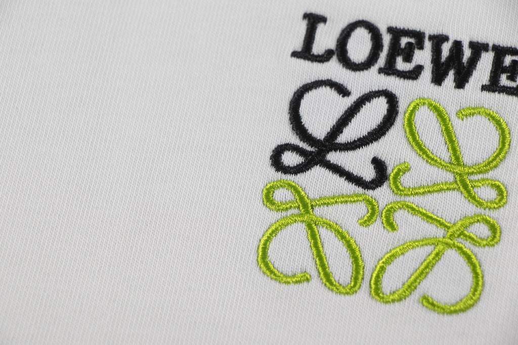 Embroidered crew neck cotton T-shirt