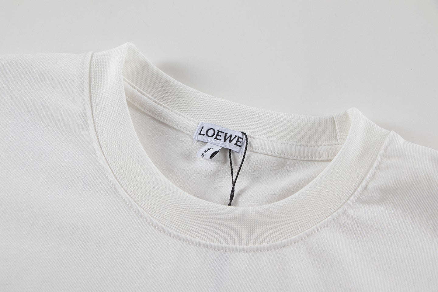 Embroidered crew neck cotton T-shirt