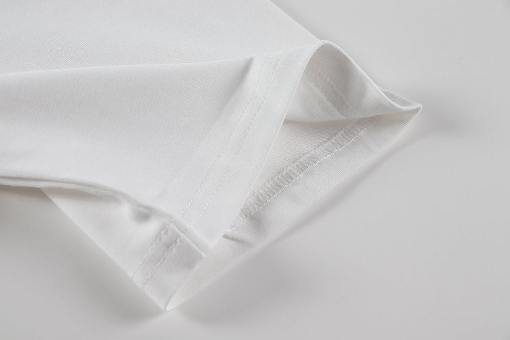 Embroidered crew neck cotton T-shirt