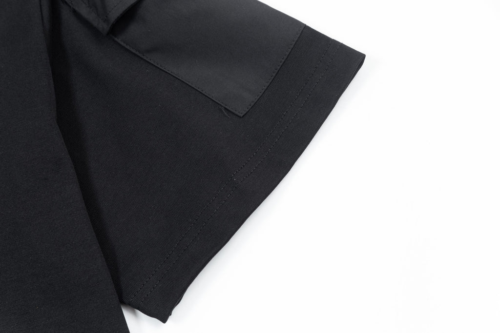 Embroidered crew neck cotton T-shirt