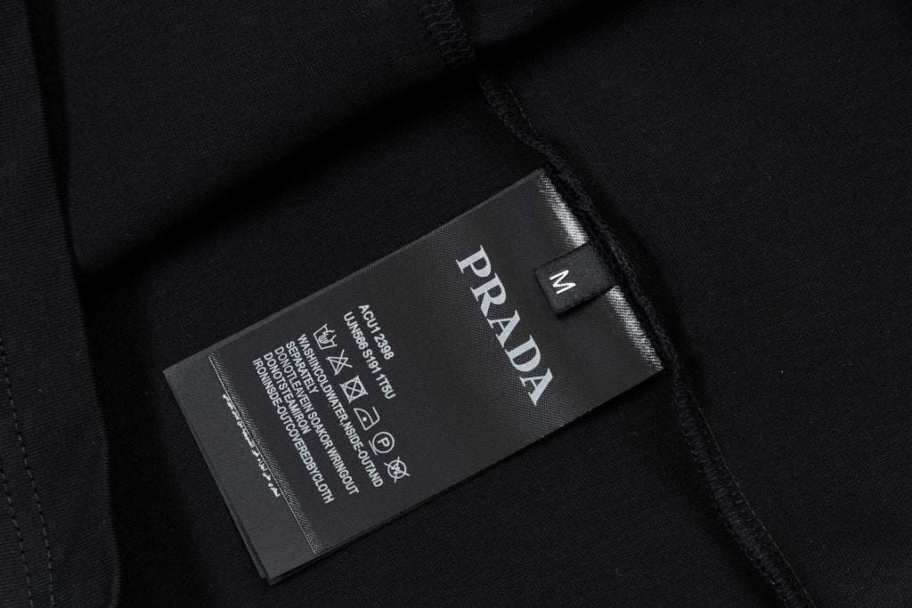 Embroidered crew neck cotton T-shirt