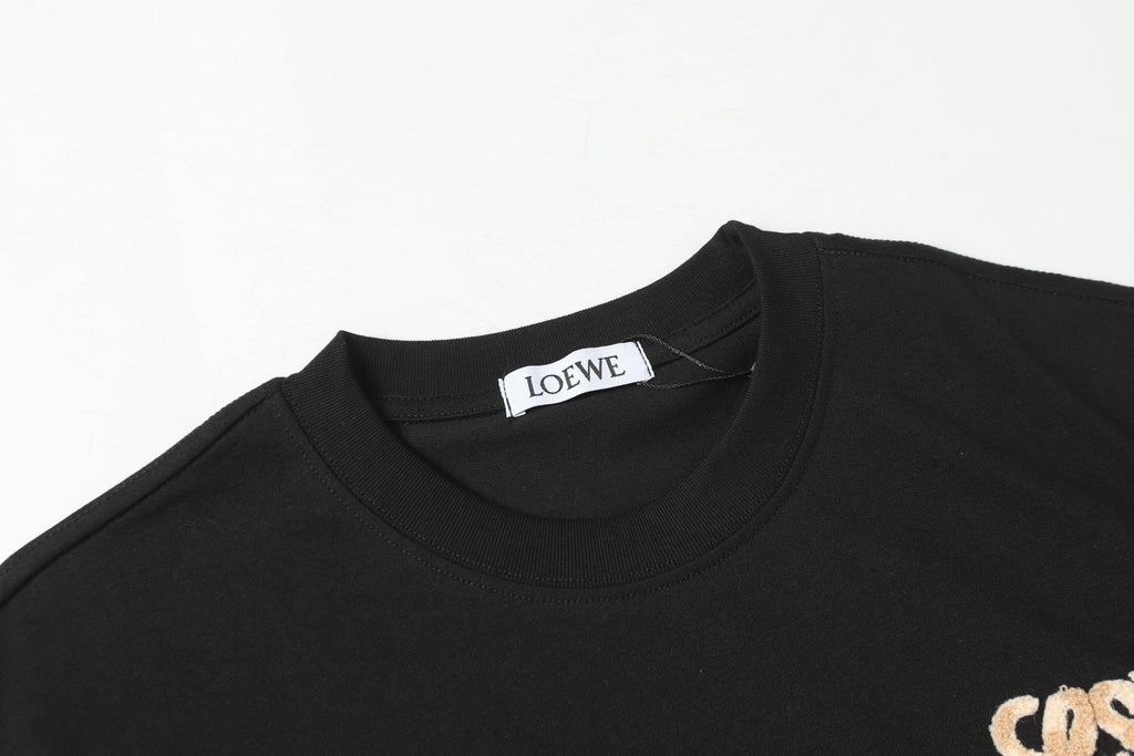 Fleece collar cotton T-shirt