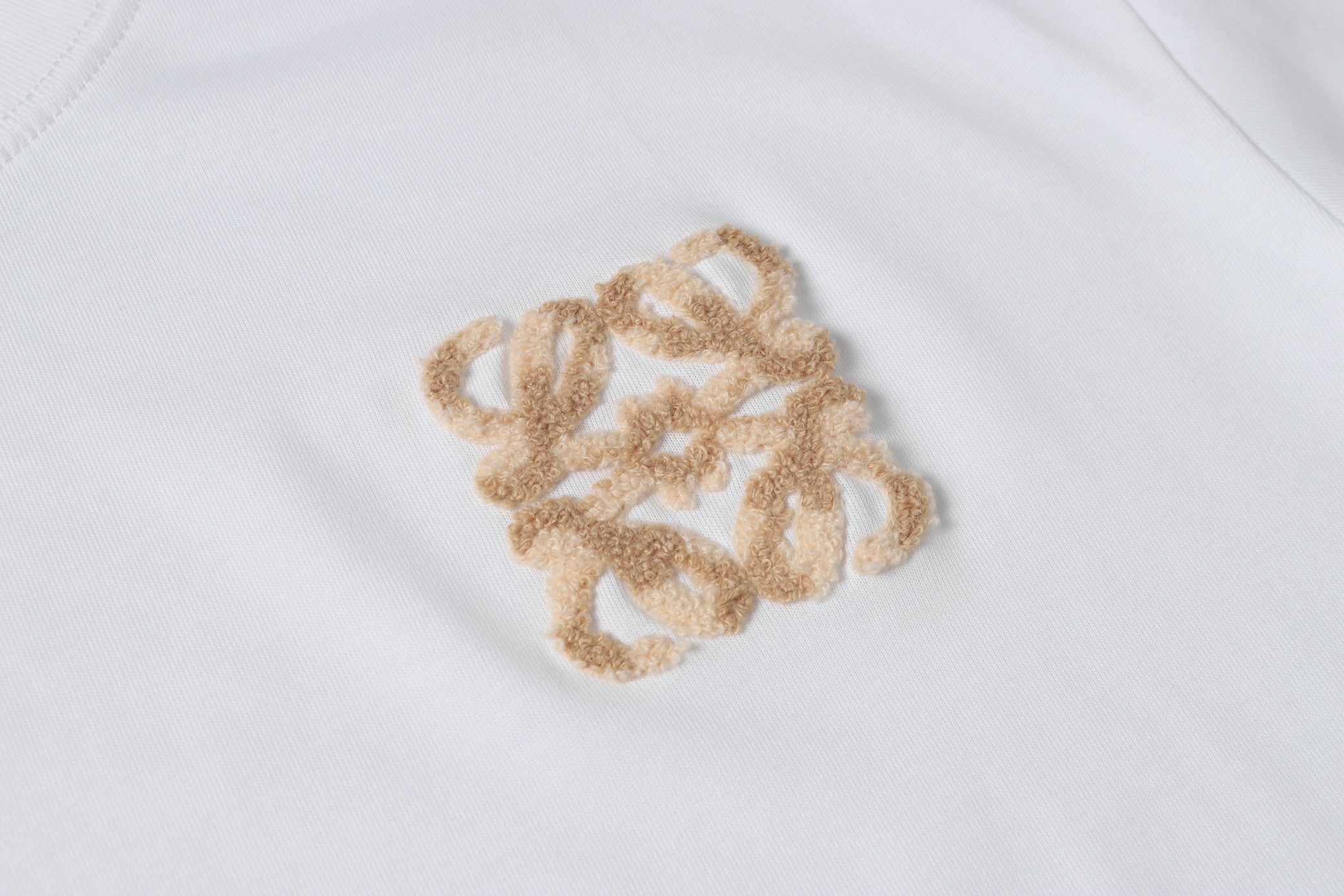 Fleece collar cotton T-shirt