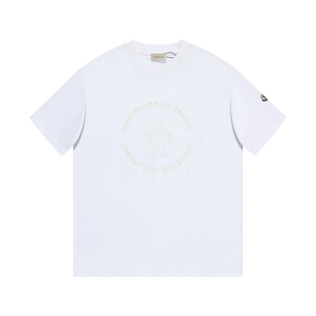 3D Stripe Printed Cotton T-Shirt