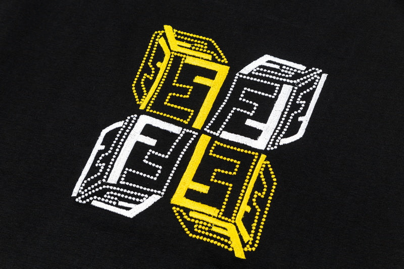 Simple embroidered cotton T-shirt