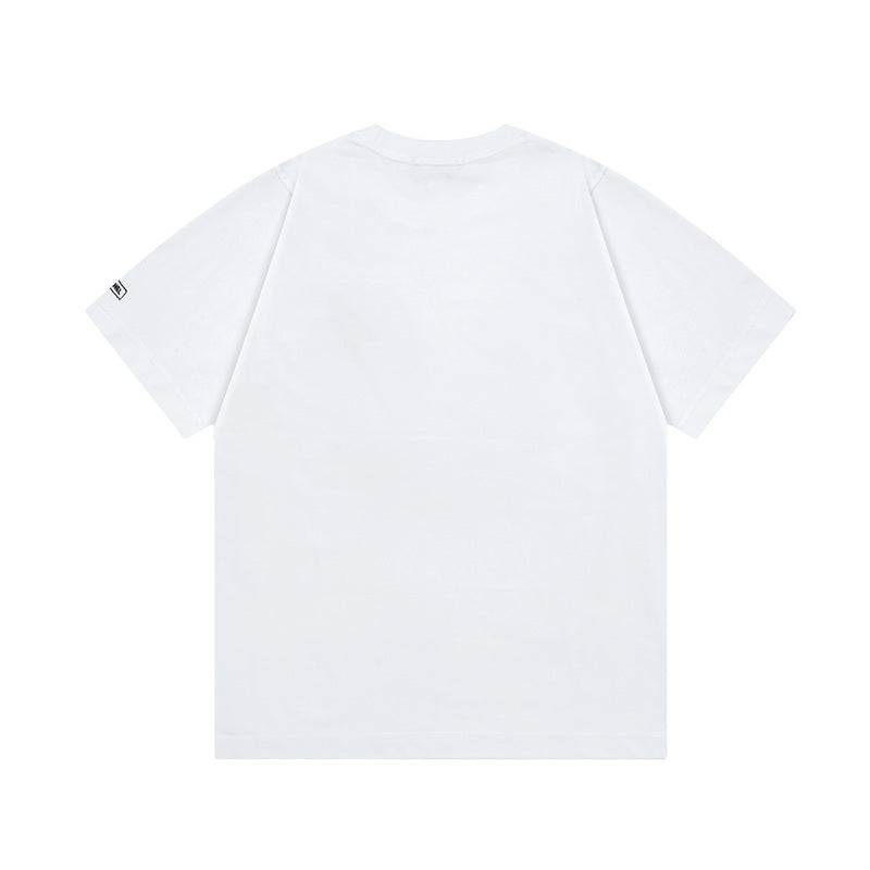Simple embroidered cotton T-shirt