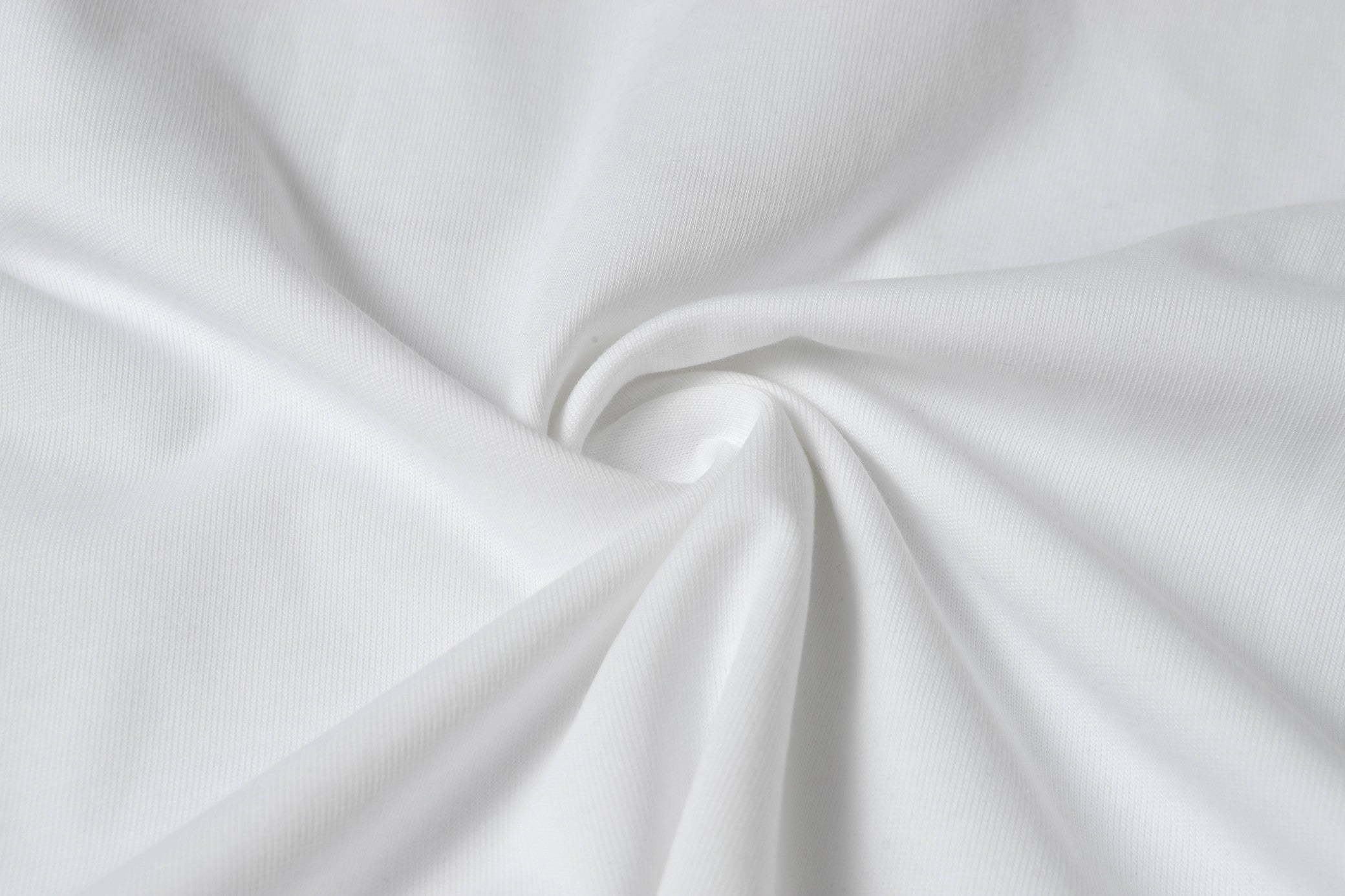 Double-sided embroidered round neck cotton T-shirt