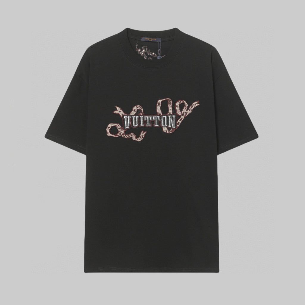 Embroidered cotton T-shirt