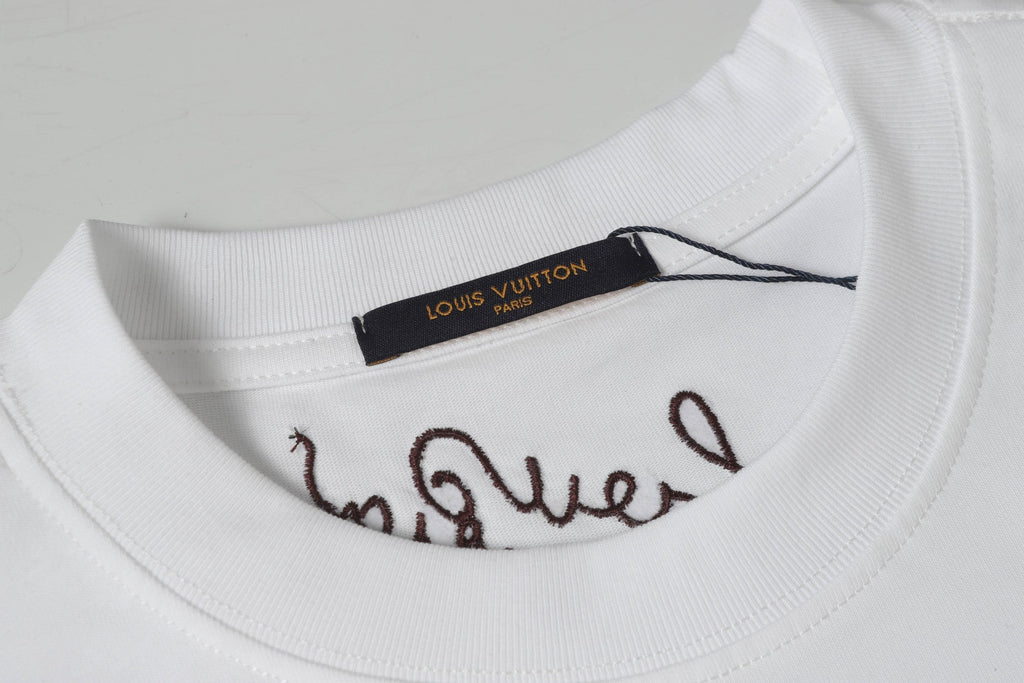 Embroidered cotton T-shirt