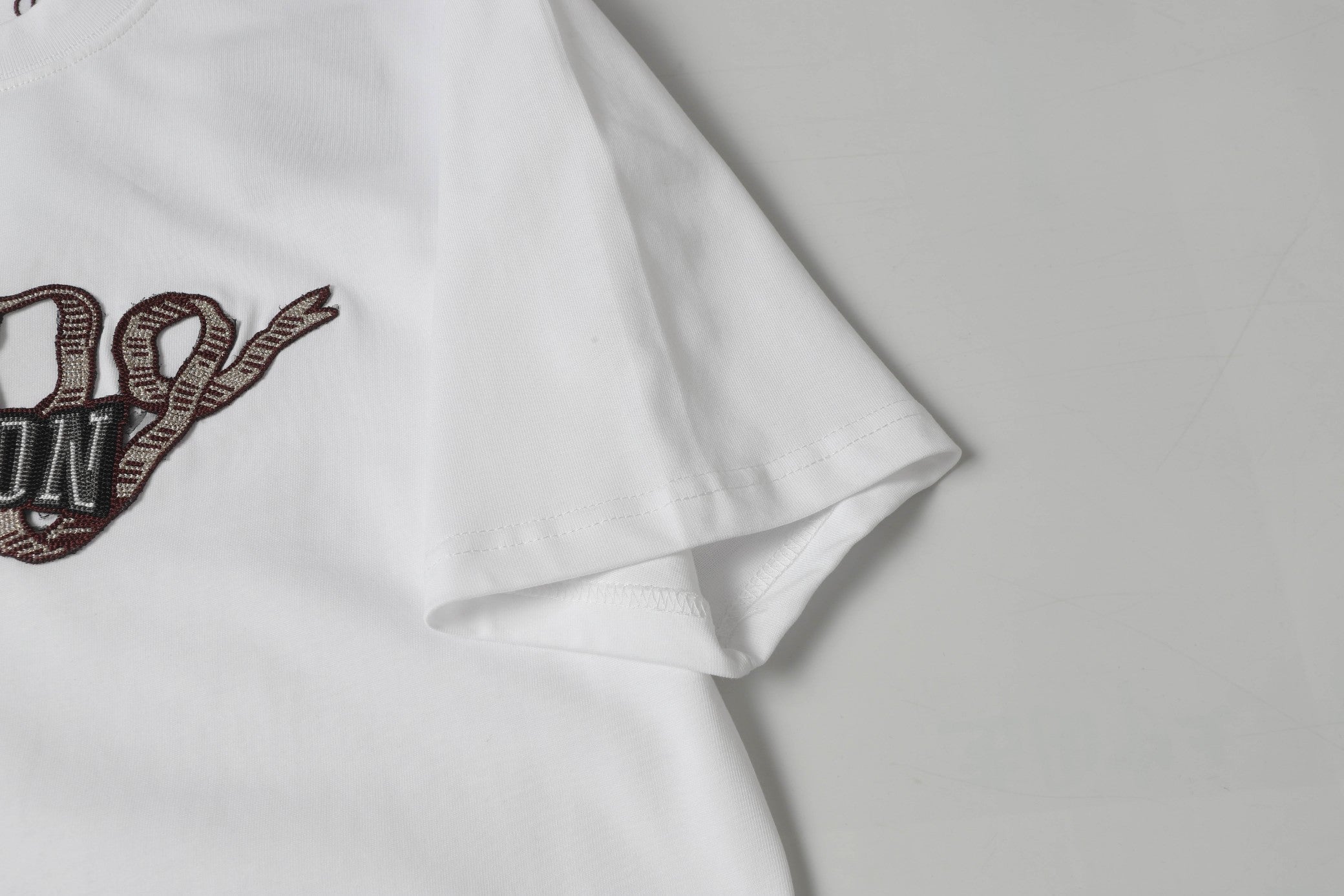 Embroidered cotton T-shirt