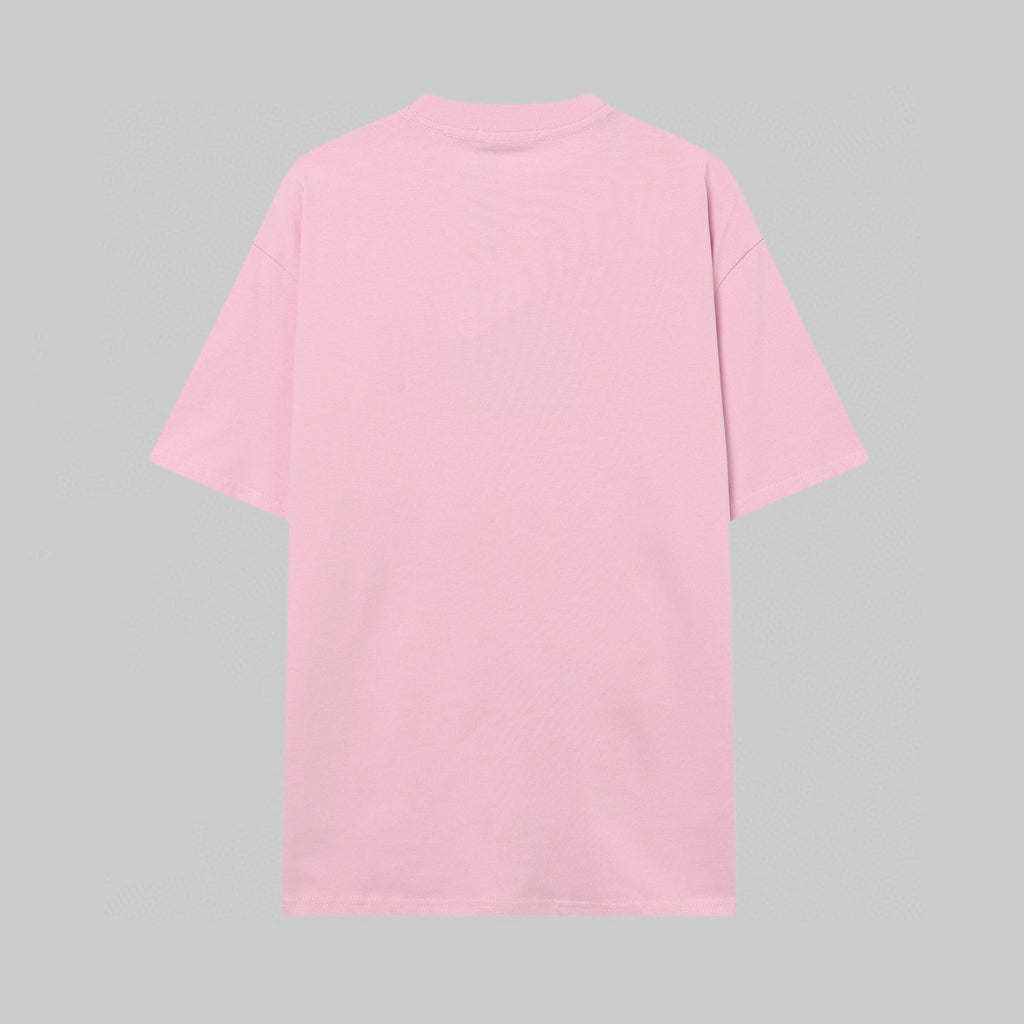 Embroidered crew neck cotton T-shirt