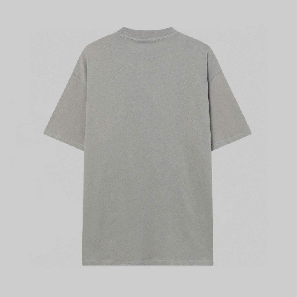 Embroidered crew neck cotton T-shirt