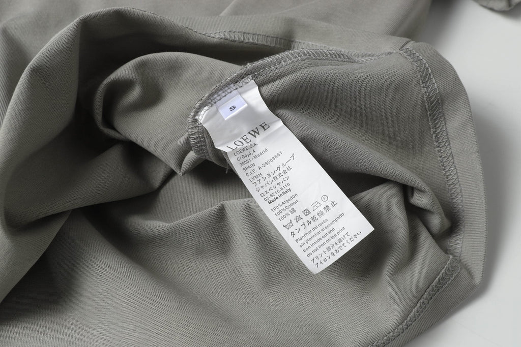 Embroidered crew neck cotton T-shirt