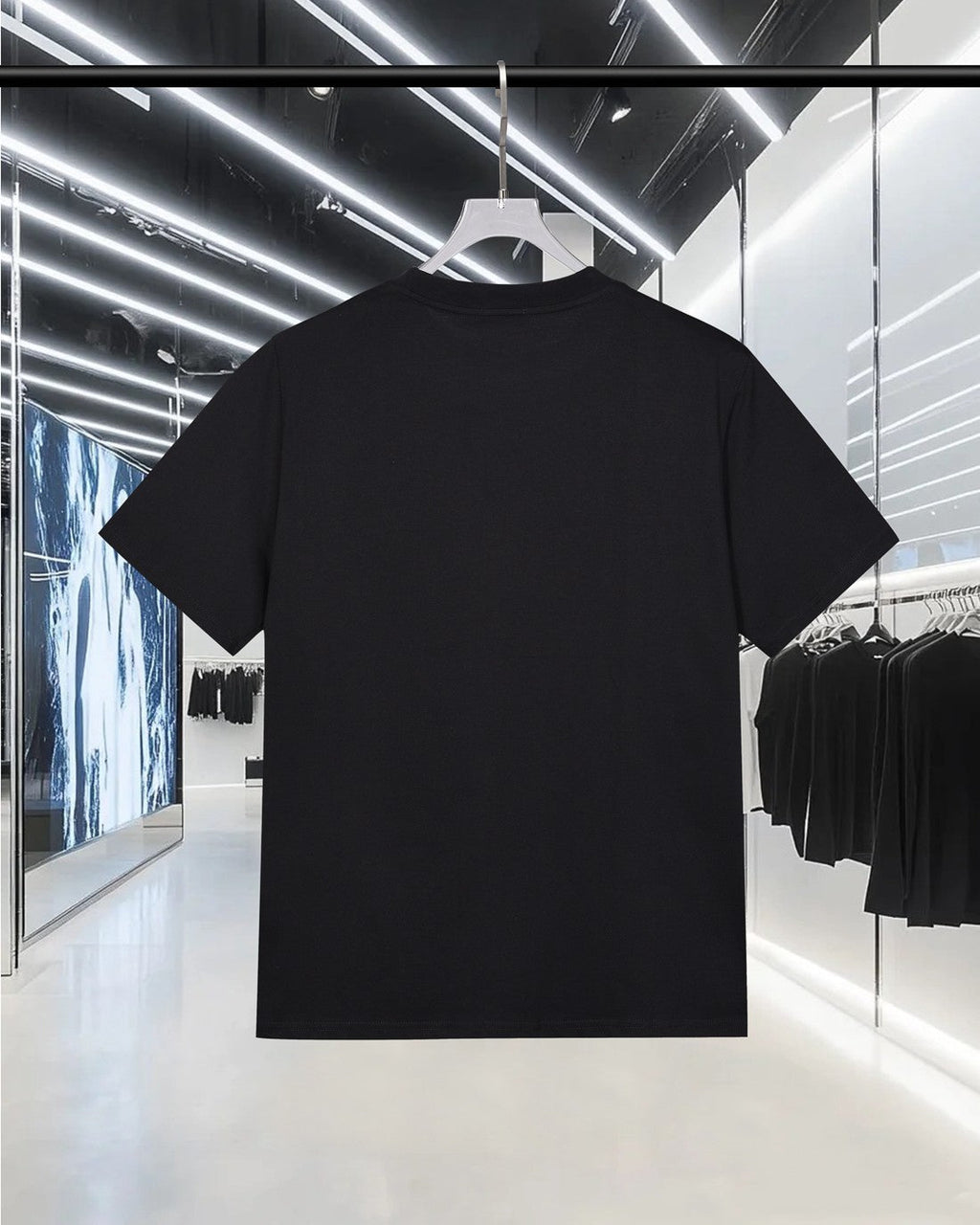 Diamond round neck cotton T-shirt