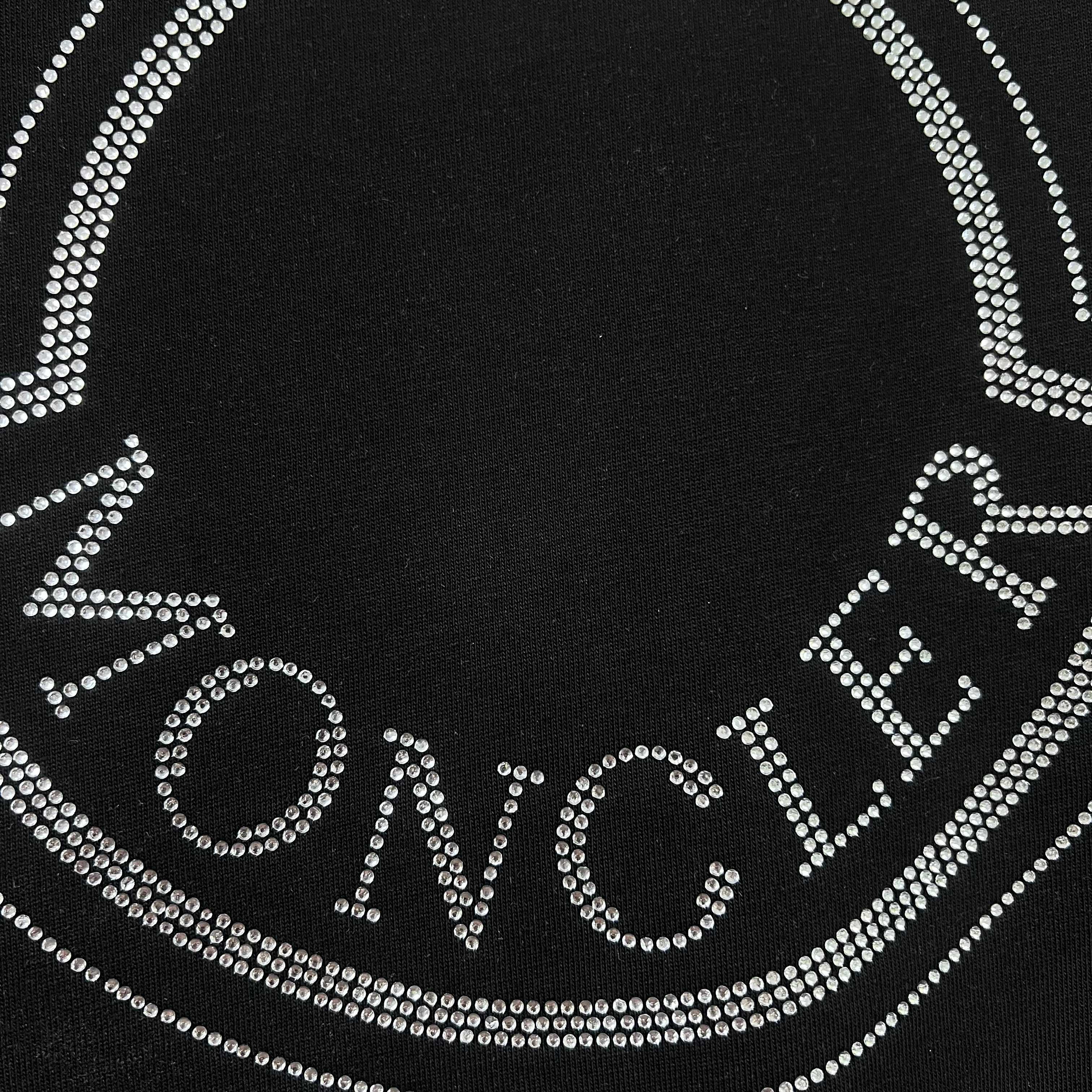 Diamond round neck cotton T-shirt