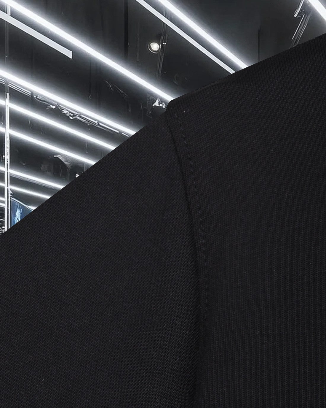 Diamond round neck cotton T-shirt