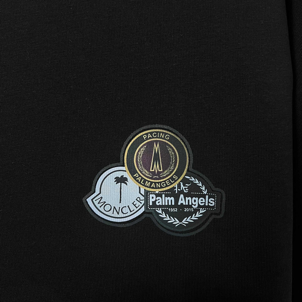 Embroidered crew neck cotton T-shirt