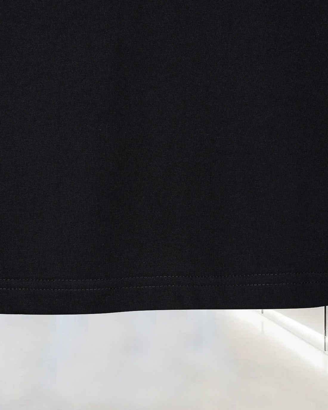 Foamed crew neck cotton T-shirt