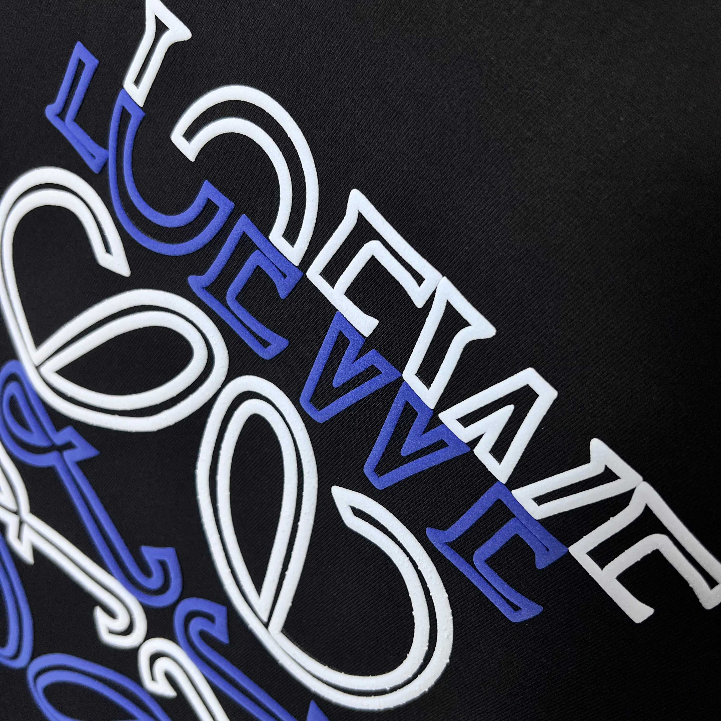 Foamed crew neck cotton T-shirt