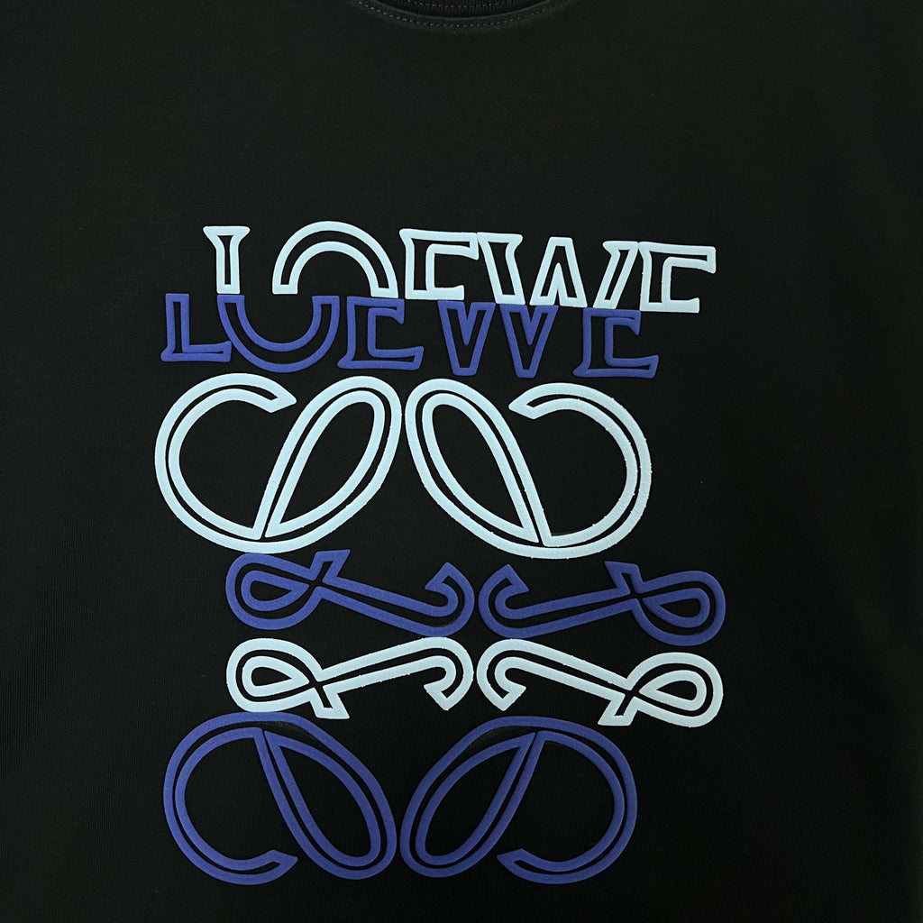 Foamed crew neck cotton T-shirt