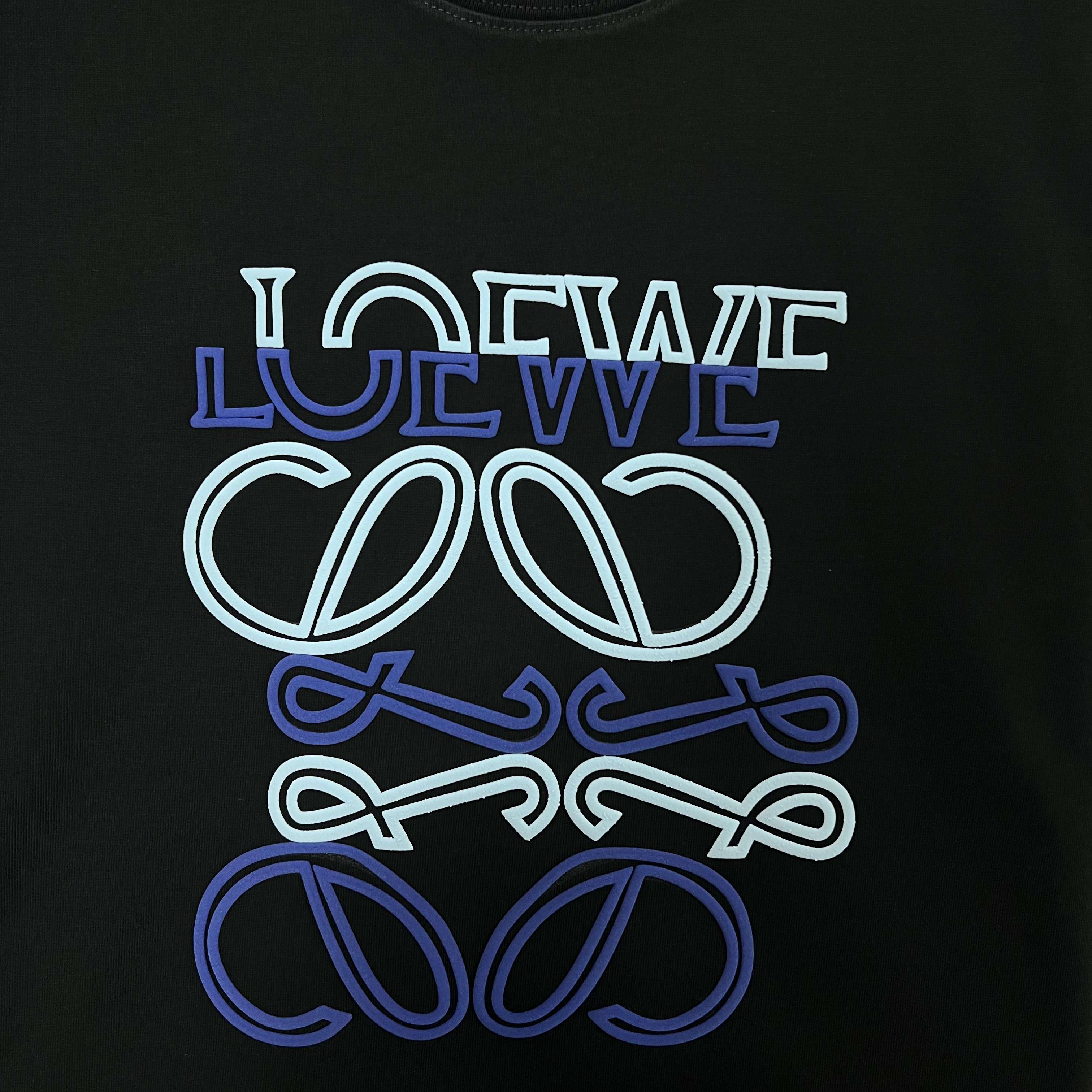 Foamed crew neck cotton T-shirt