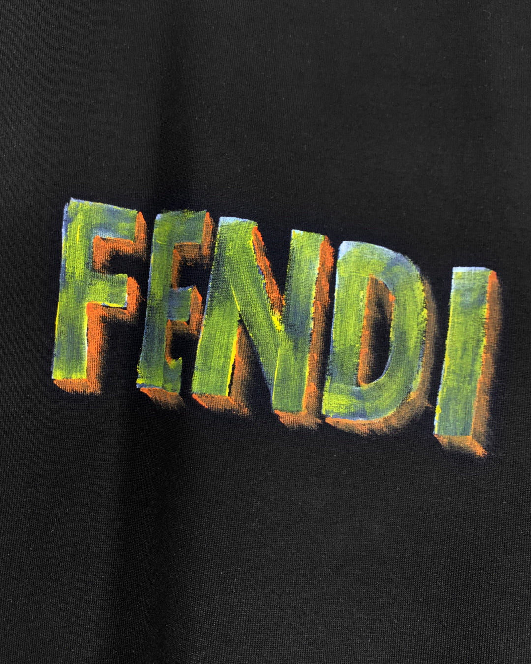 Hand-painted printed T-shirt