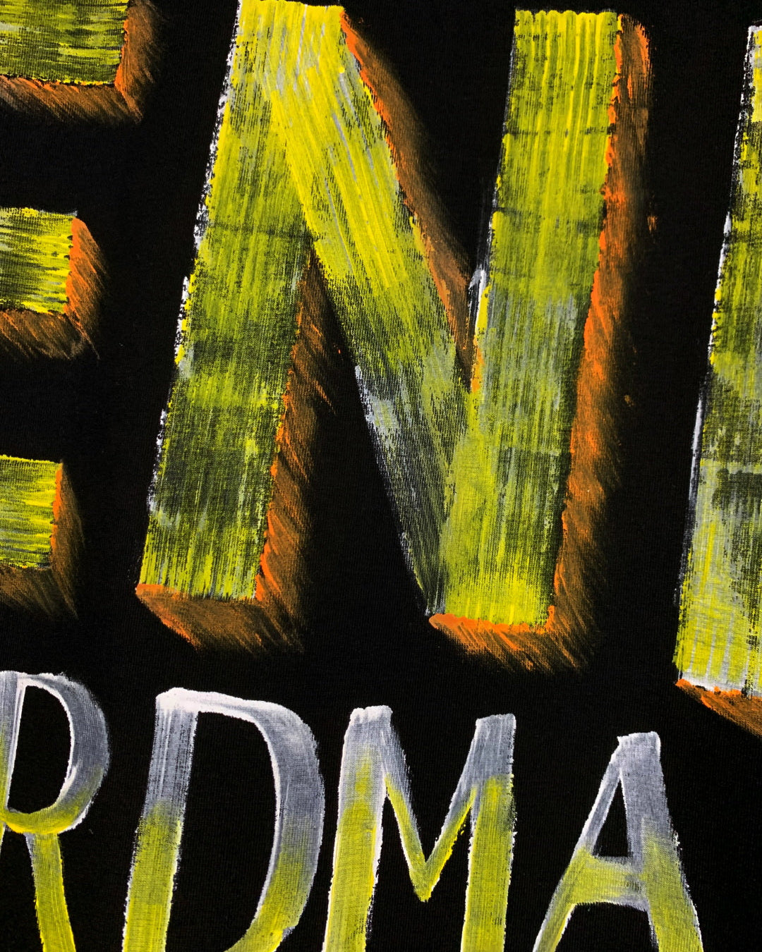 Hand-painted printed T-shirt