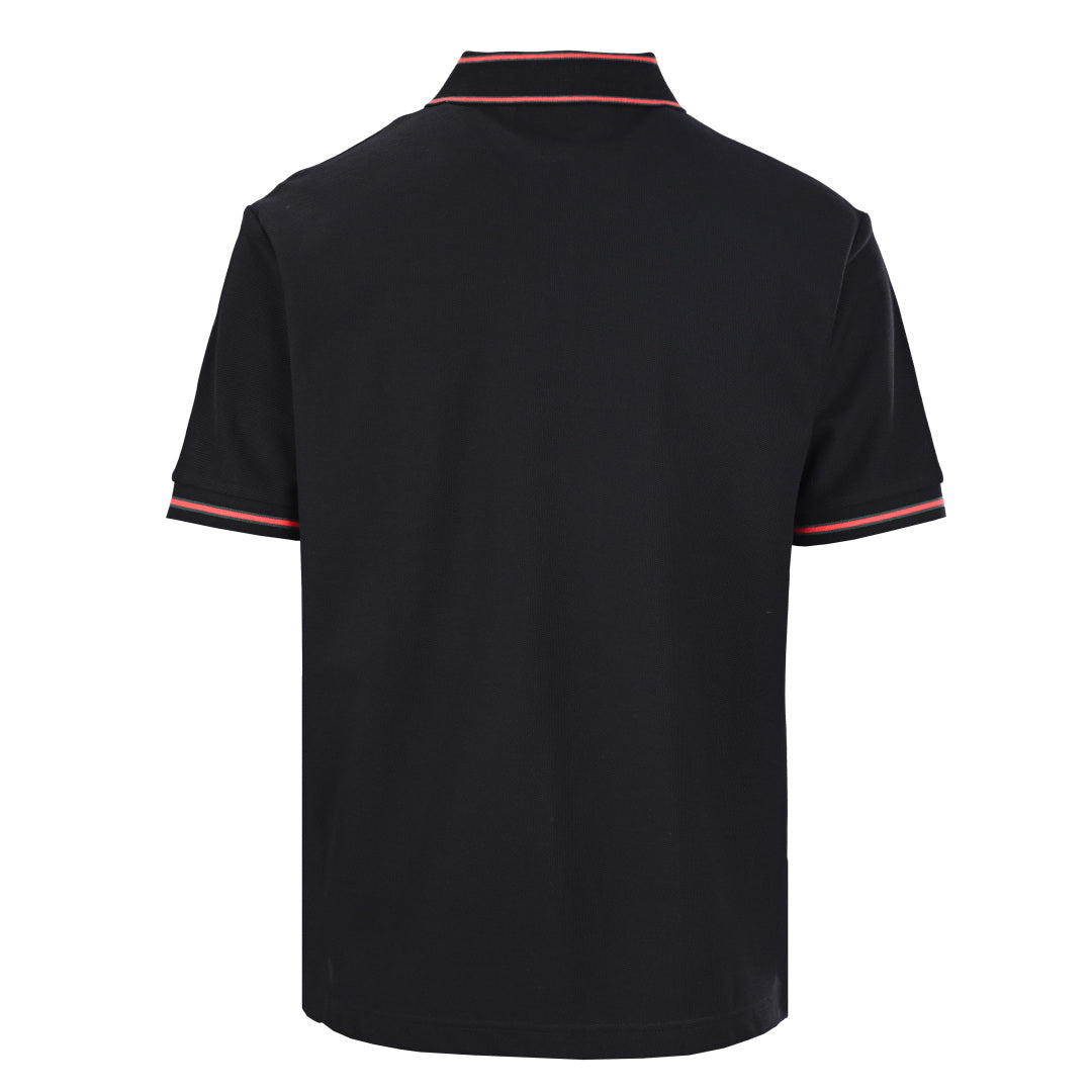 Lapel cotton polo shirt