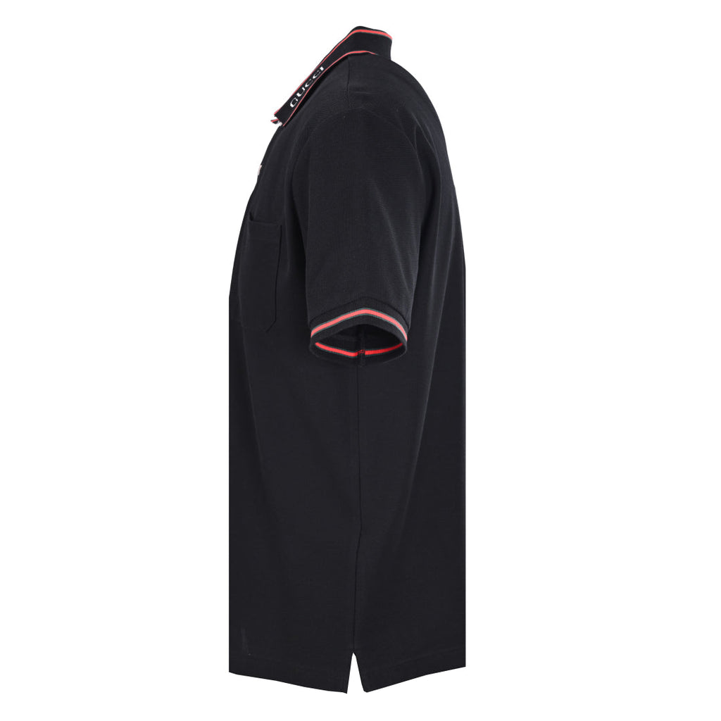 Lapel cotton polo shirt