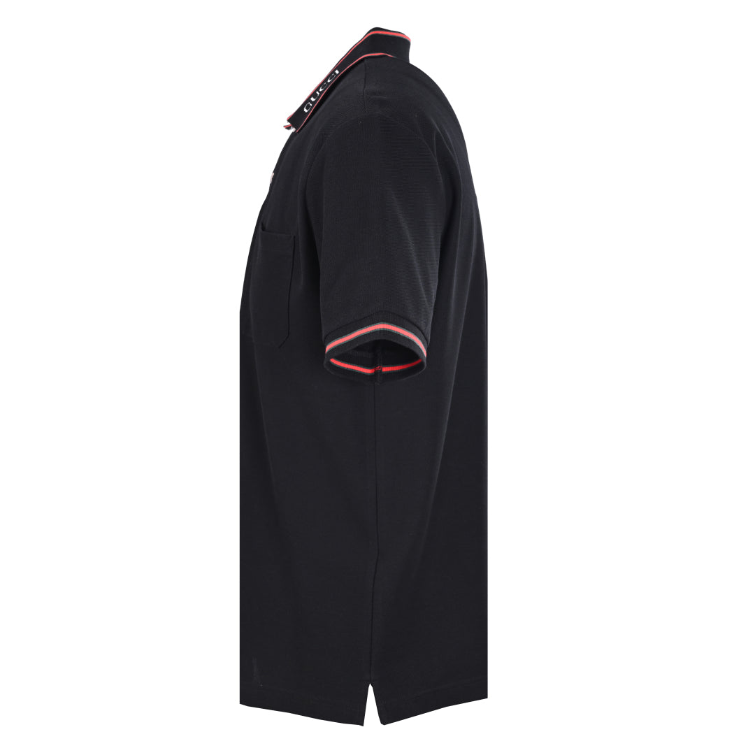 Lapel cotton polo shirt