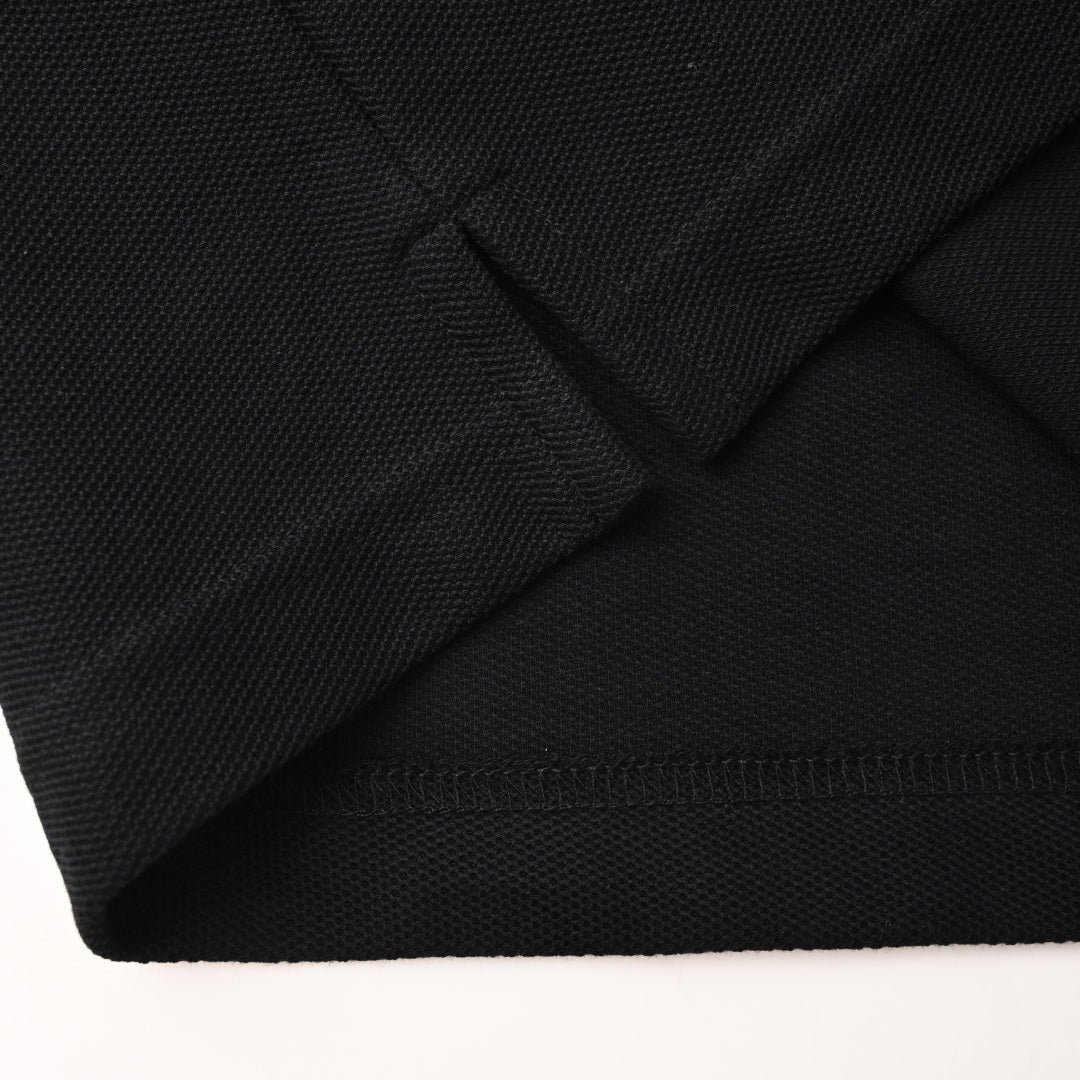 Lapel cotton polo shirt