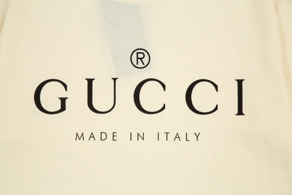 Printed crew neck cotton T-shirt