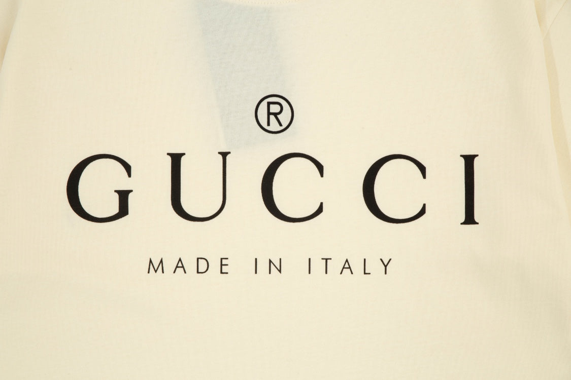 Printed crew neck cotton T-shirt