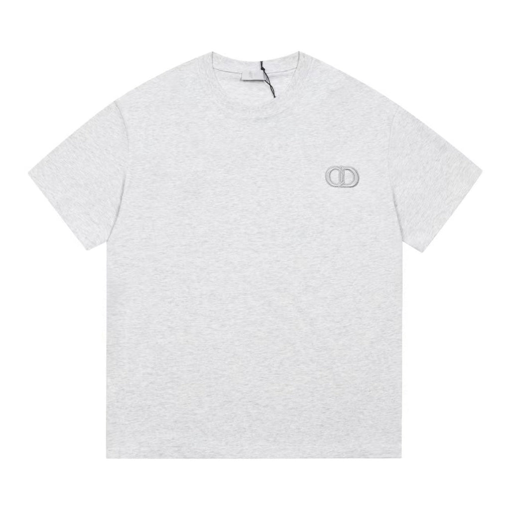Simple embroidered cotton T-shirt