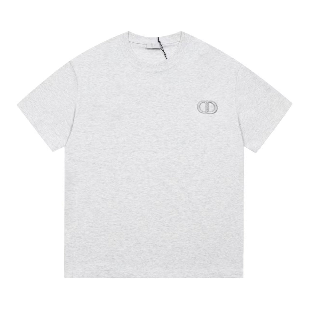 Simple embroidered cotton T-shirt