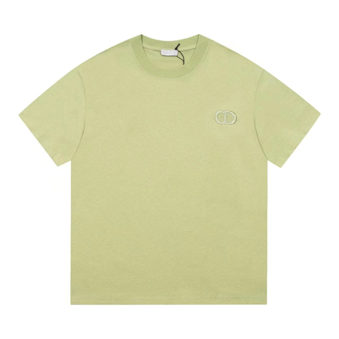 Simple embroidered cotton T-shirt