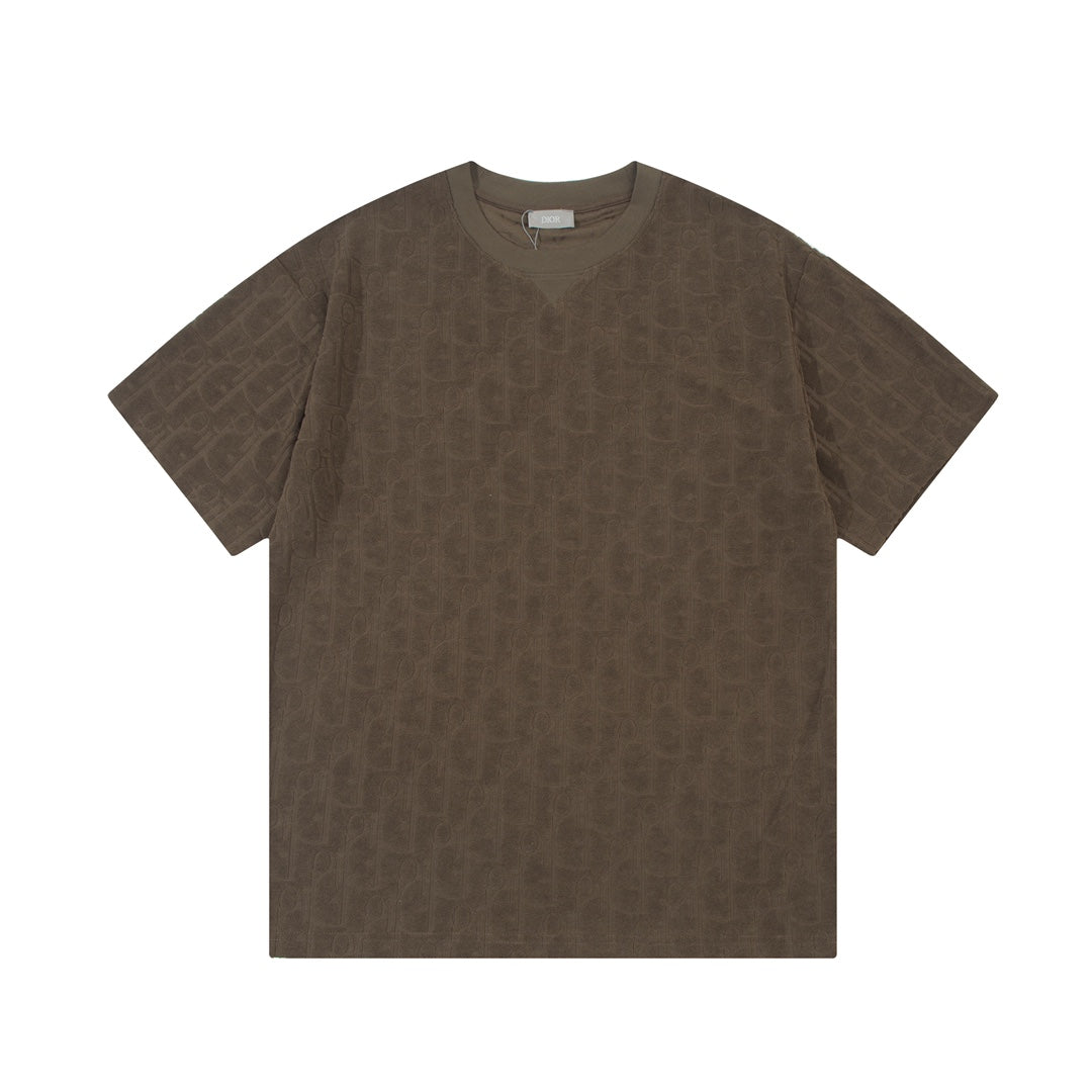 Jacquard towelling T-shirt