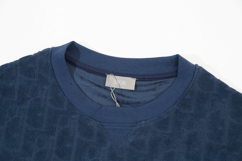 Jacquard towelling T-shirt