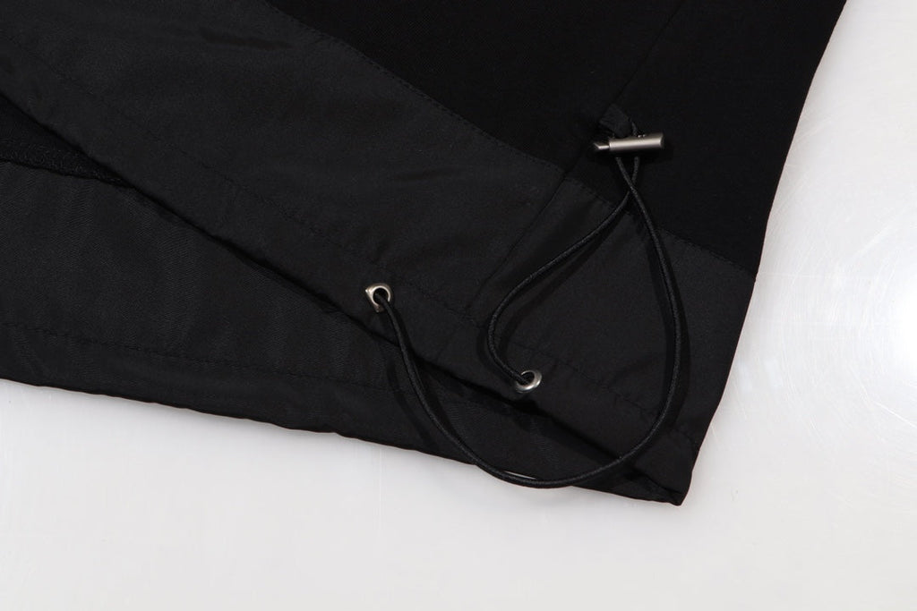 Nylon panelled cotton T-shirt