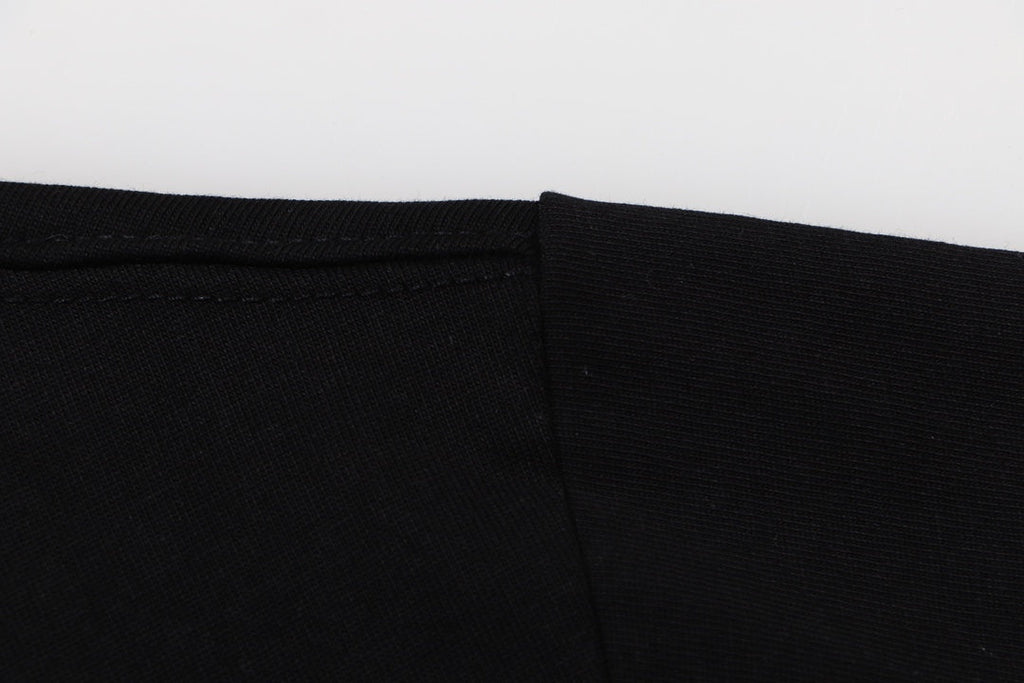 Nylon panelled cotton T-shirt