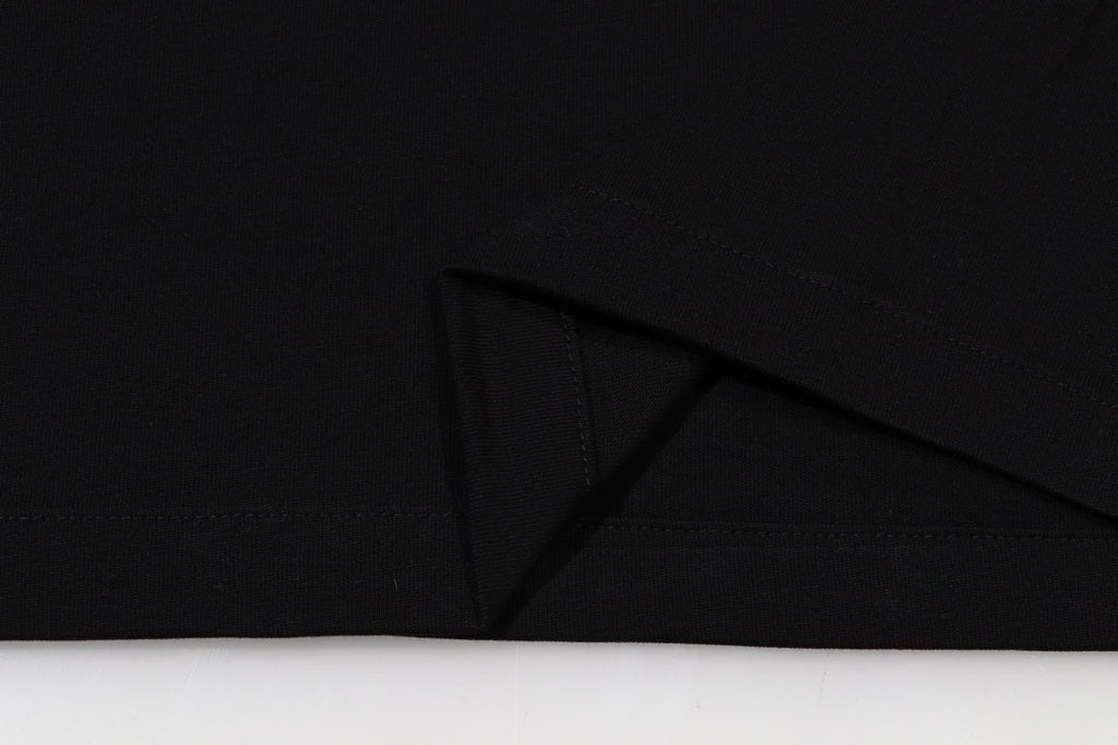 Nylon panelled cotton T-shirt