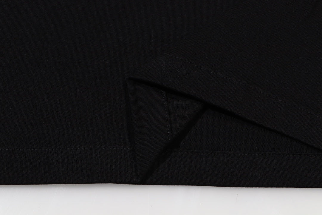 Nylon panelled cotton T-shirt