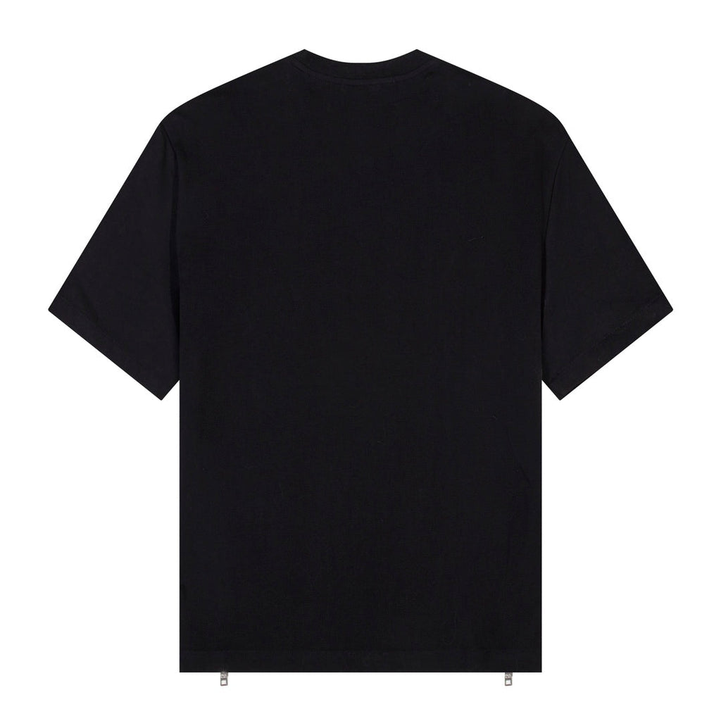 Nylon panelled cotton T-shirt
