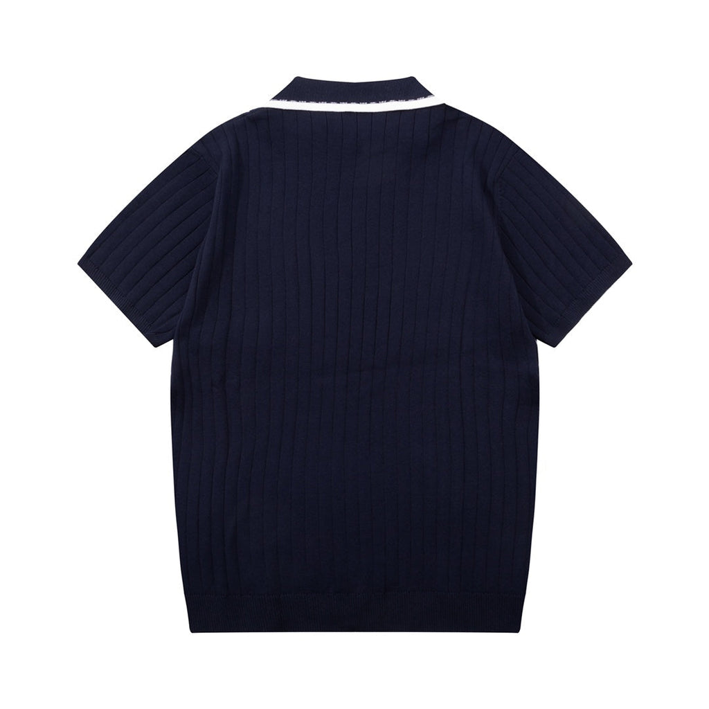 Fashion men's knitted polo shirt
