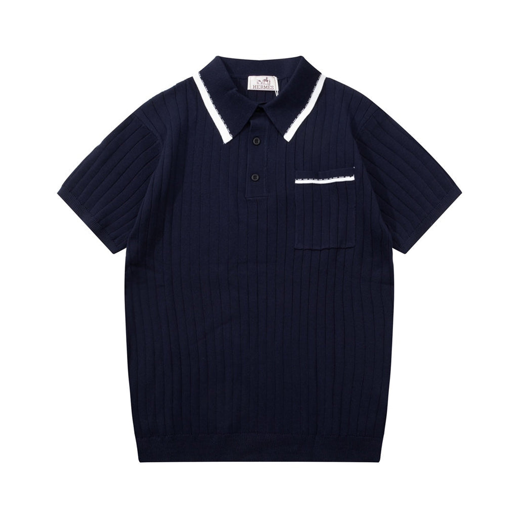 Fashion men's knitted polo shirt