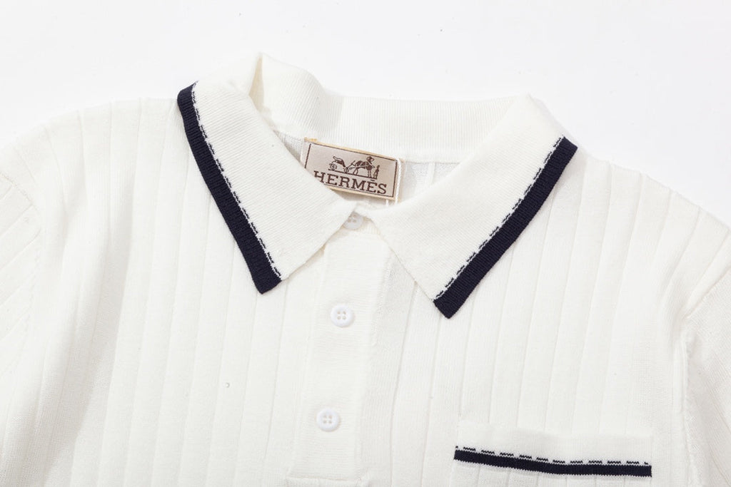 Fashion men's knitted polo shirt